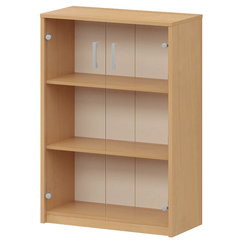 стеллаж средний с прозрачным стеклом protech а-304/а-стл304пр ольха фото