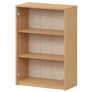 Стеллаж средний с прозрачным стеклом Protech А-304/А-стл304пр Ольха фото