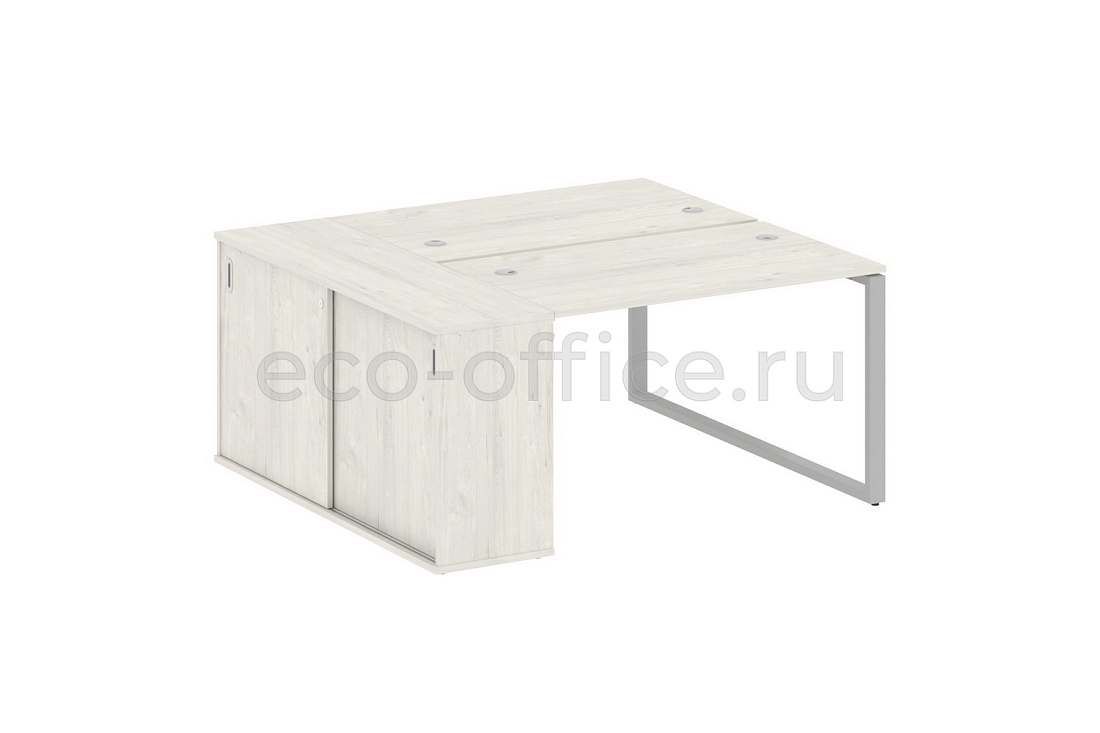 Рабочая станция с опорным шкафом-купе METAL SYSTEM STYLE БО.РС-СШК-1.2 Дуб Наварра / Серый металл  стоимость