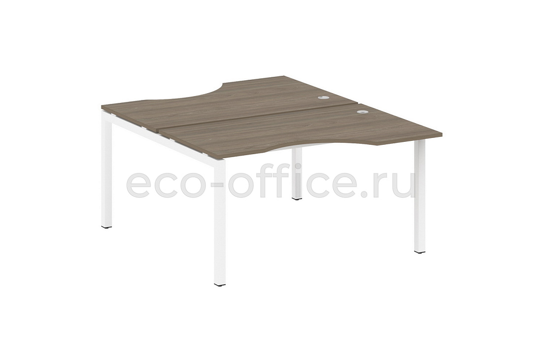 Рабочая станция криволинейная METAL SYSTEM QUATTRO 5x5 50БП.РАС-СА-2.2 Вяз Благородный / Белый металл купить в Москве