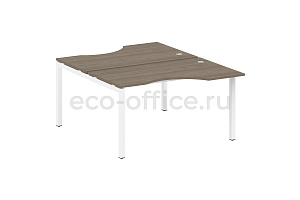 Рабочая станция криволинейная METAL SYSTEM QUATTRO 5x5 50БП.РАС-СА-2.2 Вяз Благородный / Белый металл фото