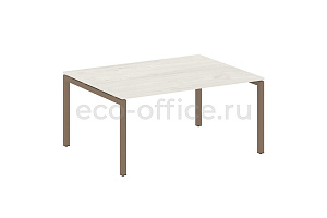 Стол переговорный (1 столешница) METAL SYSTEM QUATTRO 5x5 50БП.ПРГ-1.4 Дуб Наварра / Мокко металл фото