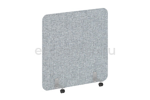 Перегородка на металлических опорах, на роликах R-LINE SOFT AP.R-120-120 Рогожка Romeo 01 / Серый металл фото