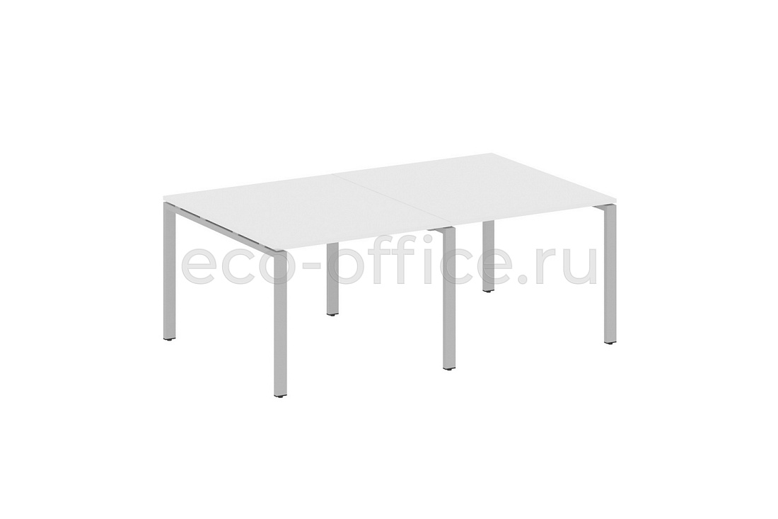 Стол переговорный (2 столешницы) METAL SYSTEM STYLE БП.ПРГ-2.1 Белый / Серый металл  стоимость