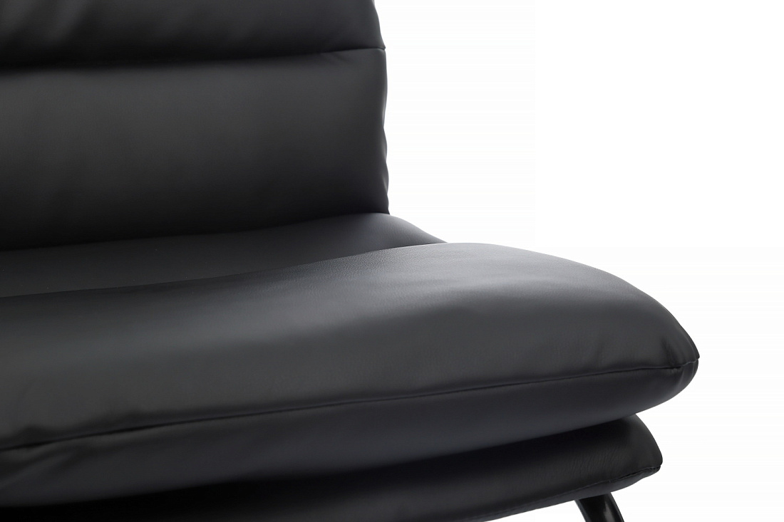 кресло rv chair pegas ps-919 чёрная экокожа / чёрный металл фото
