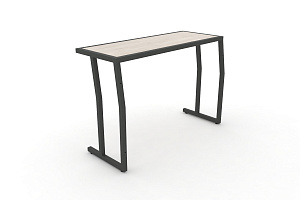 Стол учебный двухместный  DESK DK-1100S Денвер Светлый / Антрацит металл фото