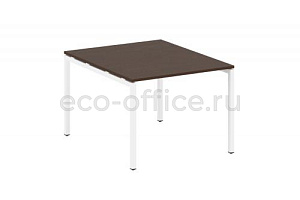 Стол переговорный (1 столешница) METAL SYSTEM QUATTRO 4x4 40БП.ПРГ-1.1 Венге Цаво / Белый металл фото