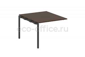 Проходной наборный элемент переговорного стола METAL SYSTEM QUATTRO 4x4 40БП.ППРГ-1 Венге Цаво / Антрацит металл фото