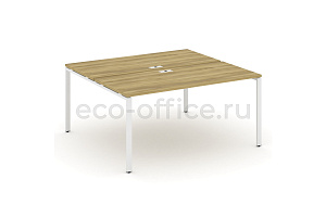Рабочая станция на 2 места CONCEPT CN.DRS-004 Дуб Винченцо / Белый металл фото
