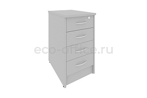 Тумба приставная 4 ящика RIVA А.ТП-4.1F-S Серый фото