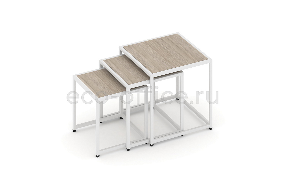Стол журнальный LOFT VR.L-SJK-40 Дуб Аттик / Белый металл  стоимость