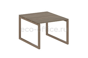 Стол переговорный (1 столешница) METAL SYSTEM QUATTRO 5x5 50БО.ПРГ-1.1 Вяз Благородный / Мокко металл фото