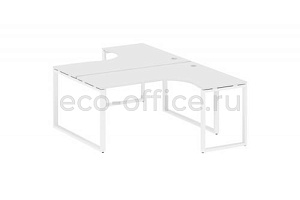 Рабочая станция криволинейная METAL SYSTEM STYLE БО.РАС-СА-2.4 Белый / Белый металл фото