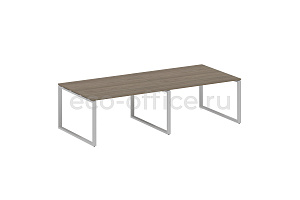 Стол переговорный (2 столешницы) METAL SYSTEM STYLE БО.ПРГ-2.3 Вяз Благородный / Серый металл фото