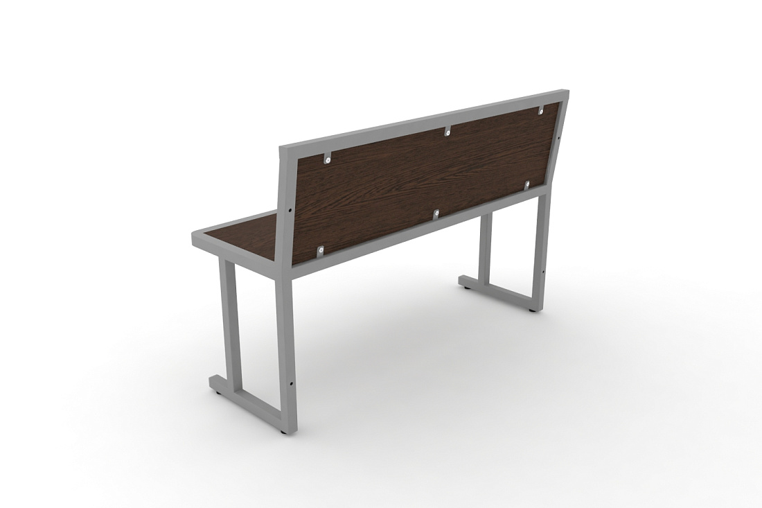 Скамья учебная двухместная DESK DK-1100L Венге / Серый Металл  стоимость