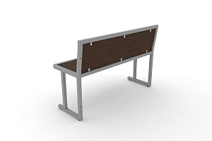 Скамья учебная двухместная DESK DK-1100L Венге Цаво / Серый металл фото