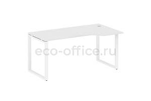 Стол криволинейный правый METAL SYSTEM STYLE БО.СА-1 (R) Белый / Белый металл фото