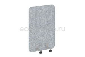 Перегородка на металлических опорах, на роликах R-LINE SOFT AP.R-80-120 Рогожка Romeo 01 / Серый металл фото