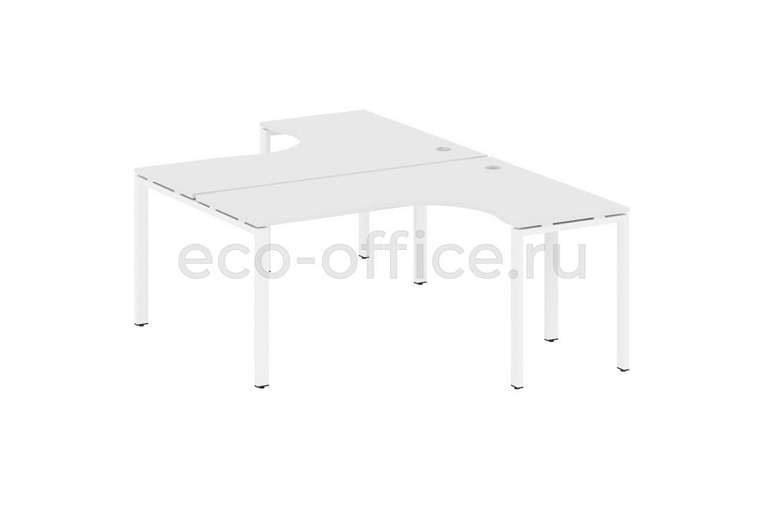 Рабочая станция криволинейная METAL SYSTEM STYLE БП.РАС-СА-2.4 Белый / Белый металл  стоимость