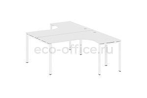 Рабочая станция криволинейная METAL SYSTEM STYLE БП.РАС-СА-2.4 Белый / Белый металл фото