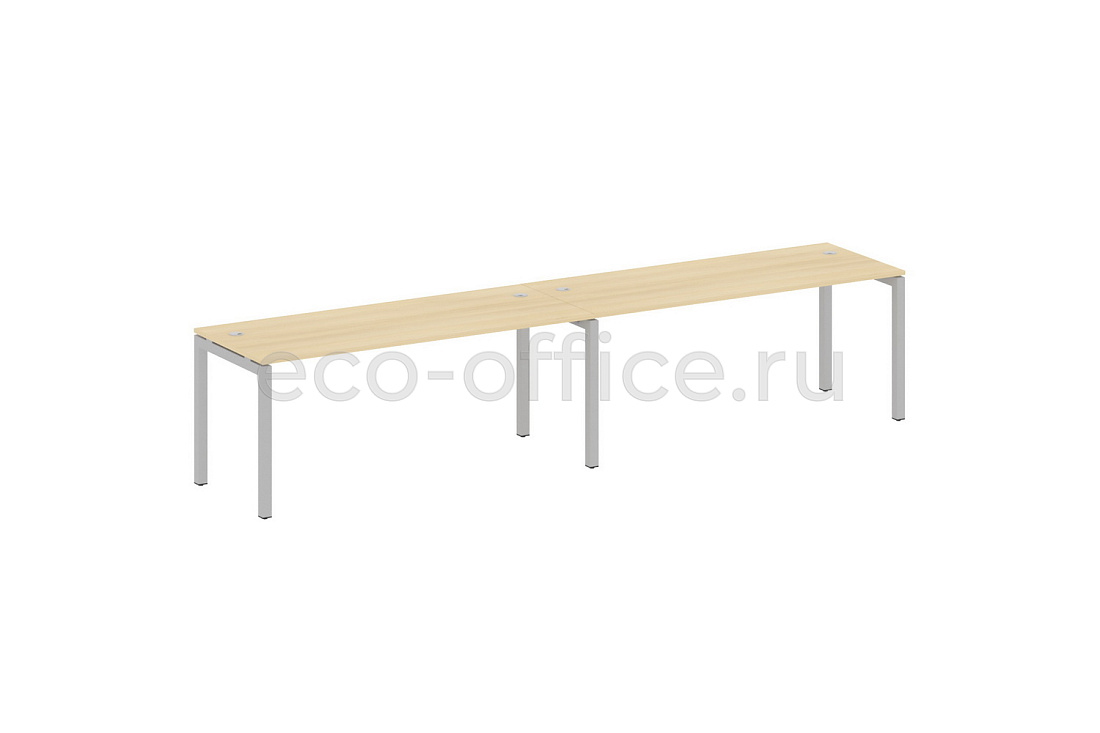 Рабочая станция на 2 рабочих места METAL SYSTEM QUATTRO 5x5 50БП.СМ-2.5 Акация Лорка / Серый металл  стоимость
