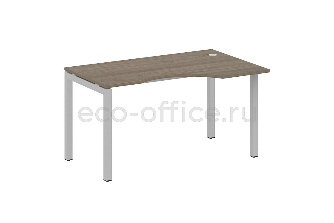 Стол криволинейный правый METAL SYSTEM QUATTRO 5x5 50БП.СА-2 Пр Вяз Благородный / Серый металл купить в Москве