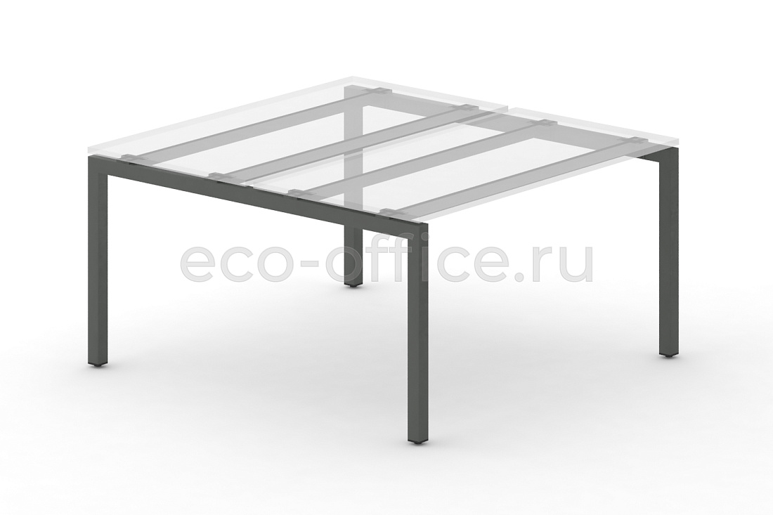 Металлокаркас на П-образных опорах 50x50 для рабочей станции 1400*1475 Антрацит металл  стоимость