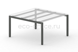 Металлокаркас на П-образных опорах 50x50 для рабочей станции 1000*1475 Антрацит металл фото