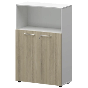 Шкаф средний с нишей Protech СМШ38.28F(Б) Кронберг/Белый фото