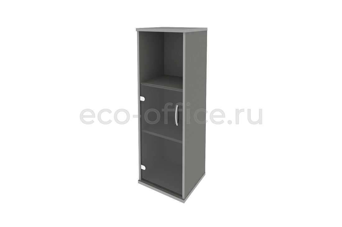 Шкаф средний узкий левый RIVA А.СУ-2.2 (L) Металлик  купить в Москве