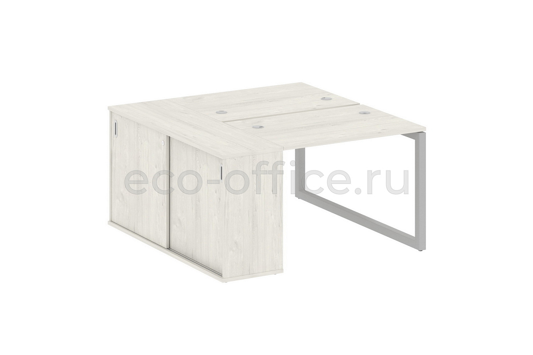 Рабочая станция с опорным шкафом-купе METAL SYSTEM QUATTRO 5x5 50БО.РС-СШК-1.1 Дуб Наварра / Серый металл  стоимость