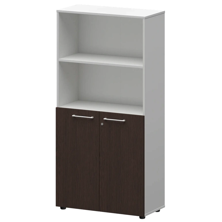 шкаф высокий полузакрытый protech смш48.28f(б) дуб венге/белый фото