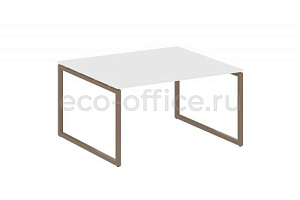 Стол переговорный (1 столешница) METAL SYSTEM QUATTRO 4x4 40БО.ПРГ-1.3 Белый / Мокко металл фото
