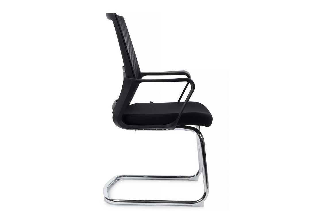 конференц-кресло rv chair mint m1029cbe чёрная сетка / чёрная ткань фото