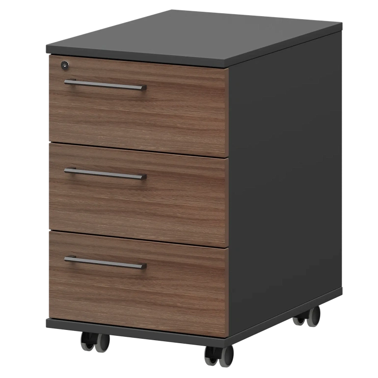 тумба мобильная/подвесная правая protech kzt-61r темный шимо/графит фото