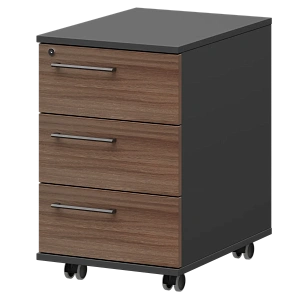 Тумба мобильная/подвесная правая Protech KZT-61R Темный шимо/Графит фото