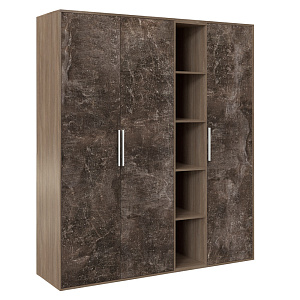 Шкаф высокий 3 створки, с нишей B-tone BTN36152442 фото