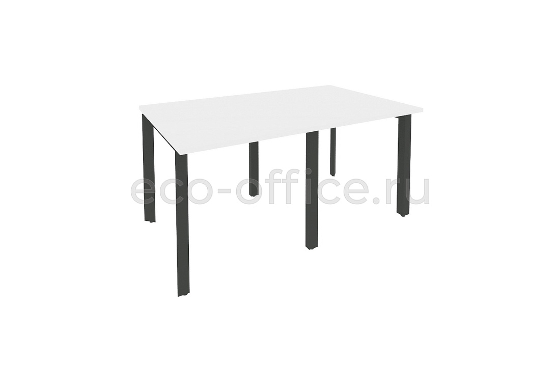 Стол переговорный (2 столешницы) ONIX O.MP-PRG-2.0 Белый Бриллиант / Антрацит металл  купить в Москве
