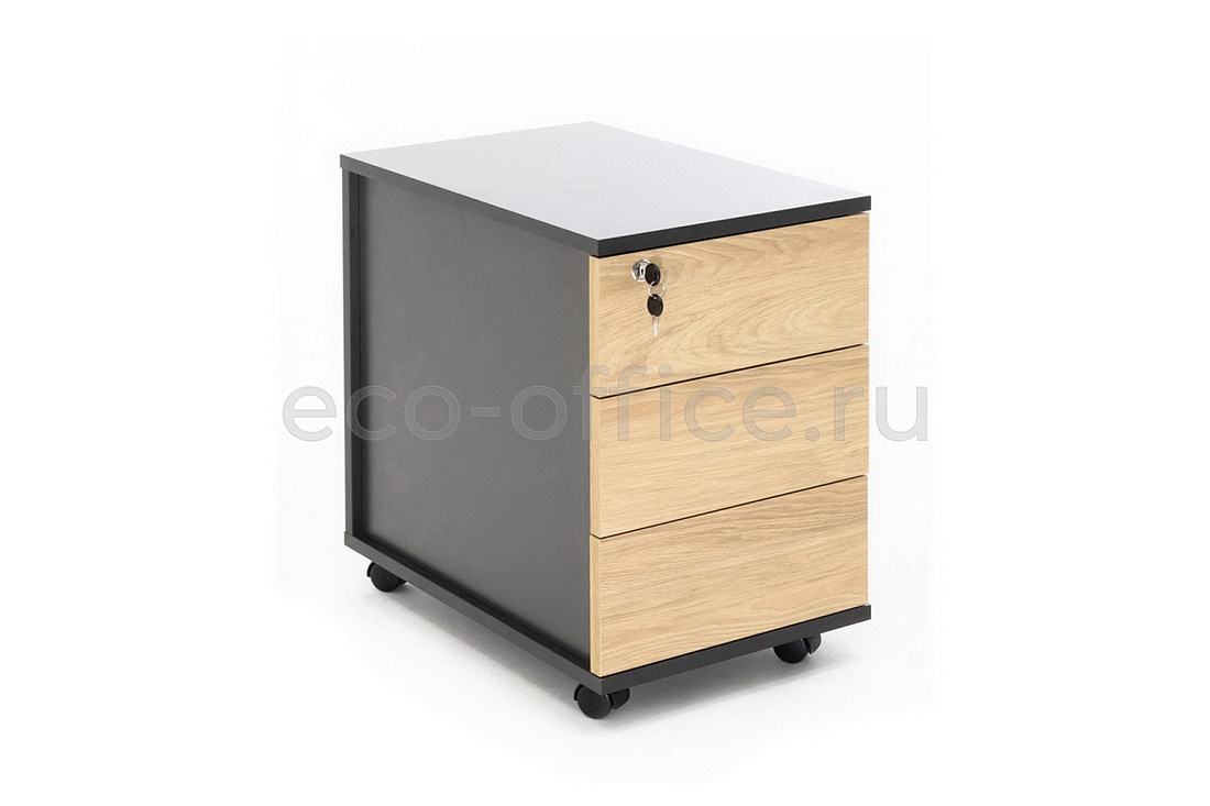 Тумба подкатная узкая FLEX 135T012 151 151 6Z6Z Гикори / Графит  стоимость