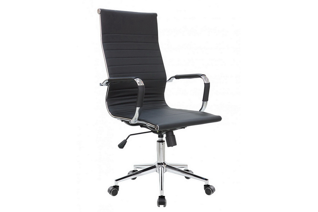Кресло руководителя RV Chair HUGO 6002-1S Чёрная экокожа  стоимость