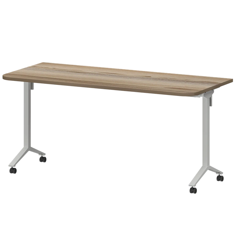 стол мобильный складной радиусный protech мб25-160.70р дуб сафари/белый фото