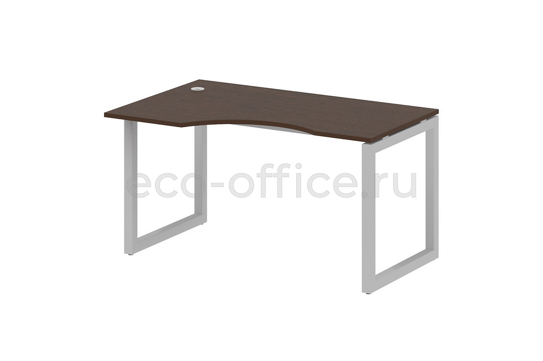 Стол криволинейный левый METAL SYSTEM QUATTRO 5x5 50БО.СА-2 Л Венге Цаво / Серый металл  стоимость