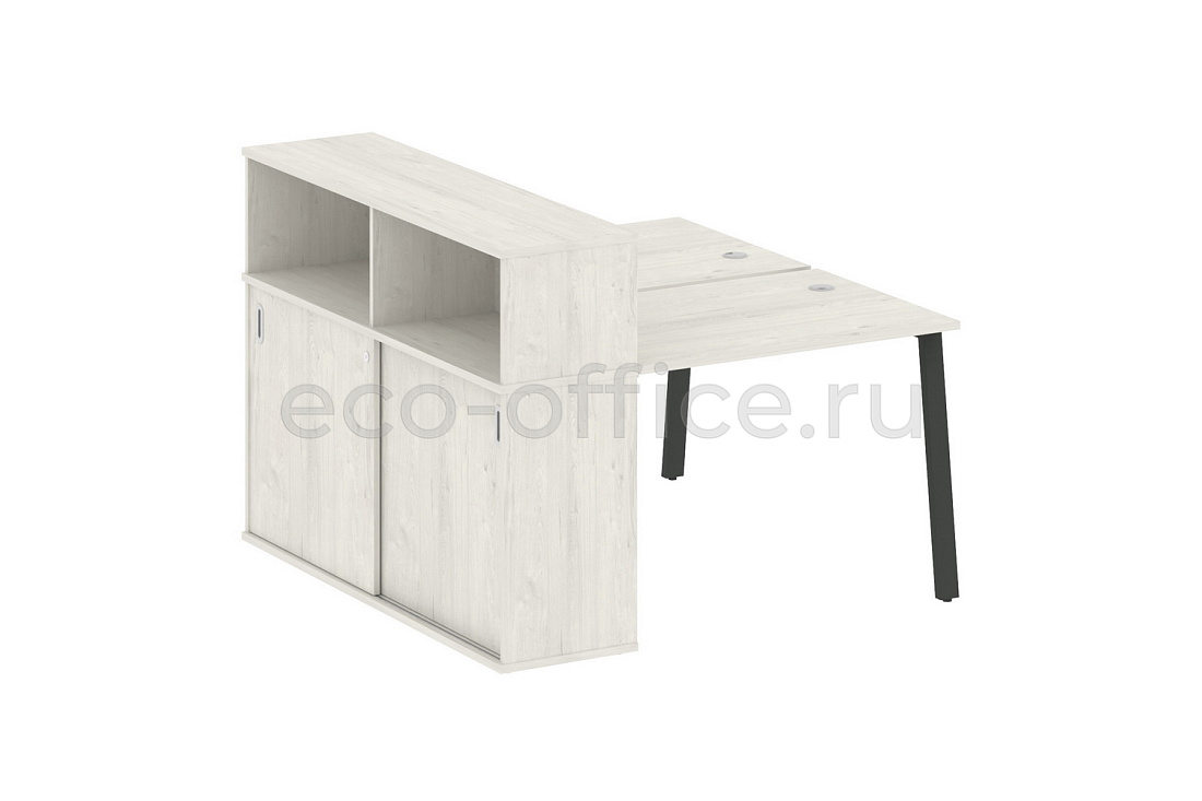 Рабочая станция с опорным шкафом-купе METAL SYSTEM STYLE БА.РС-СШК-2.1 Дуб Наварра / Антрацит металл   стоимость