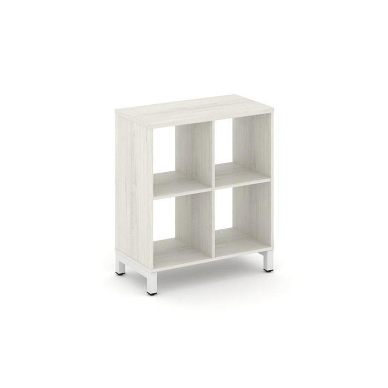 каркас стеллажа 2 яр. style project sn.ks-220 дуб наварра/металл белый фото