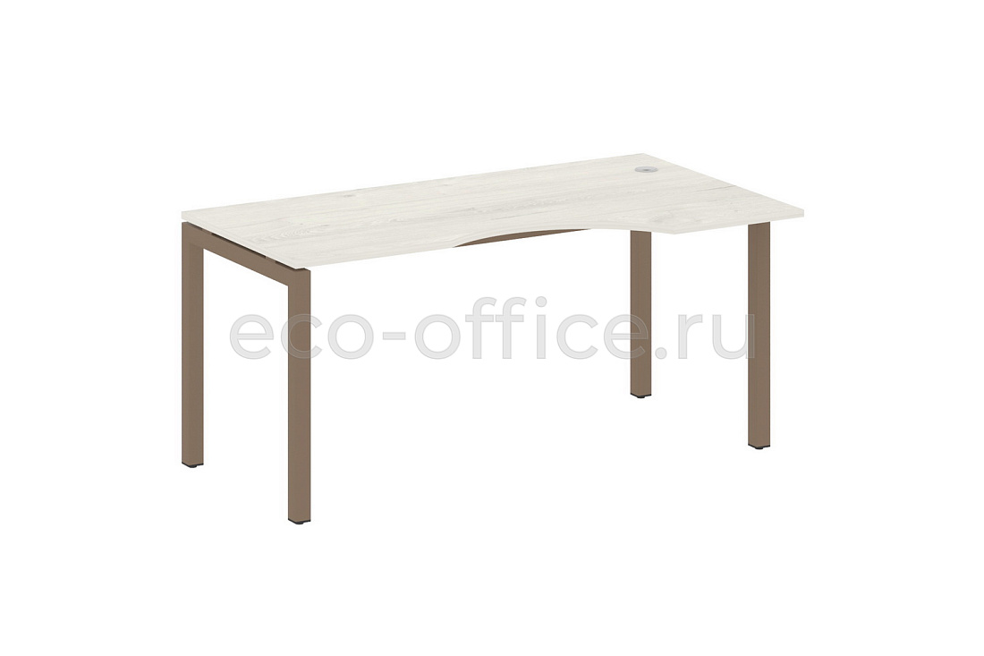 Стол криволинейный правый METAL SYSTEM QUATTRO 5x5 50БП.СА-1 Пр Дуб Наварра / Мокко металл купить в Москве