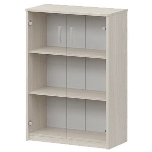 Стеллаж средний с прозрачным стеклом Protech А-304/А-стл304пр Ясень шимо фото