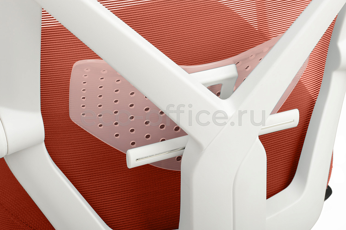 Кресло RV Chair OLIVER W-203 AC Белый пластик / Оранжевая ткань стоимость