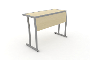 Стол учебный двухместный с царгой DESK DK-1100SP Клён / Серый металл фото