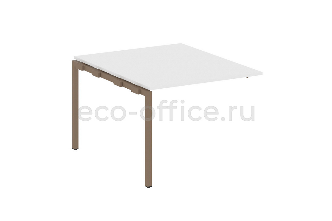 Проходной наборный элемент переговорного стола METAL SYSTEM QUATTRO 4x4 40БП.ППРГ-1 Белый / Мокко металл  стоимость