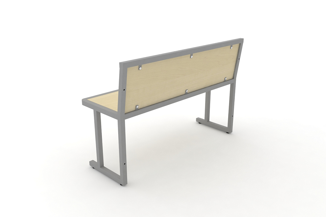 Скамья учебная двухместная DESK DK-1100L Клен / Серый Металл  стоимость